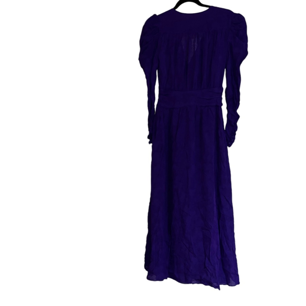 NWT ZARA Purple Jacquard Chiffon Midi Dress Bloggers Fav - Picture 7 of 7